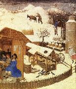 LIMBOURG brothers Les trs riches heures du Duc de Berry: Fevrier (February), detail g china oil painting artist